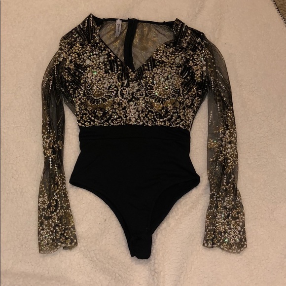 Black glittery bodysuit - Picture 1 of 7